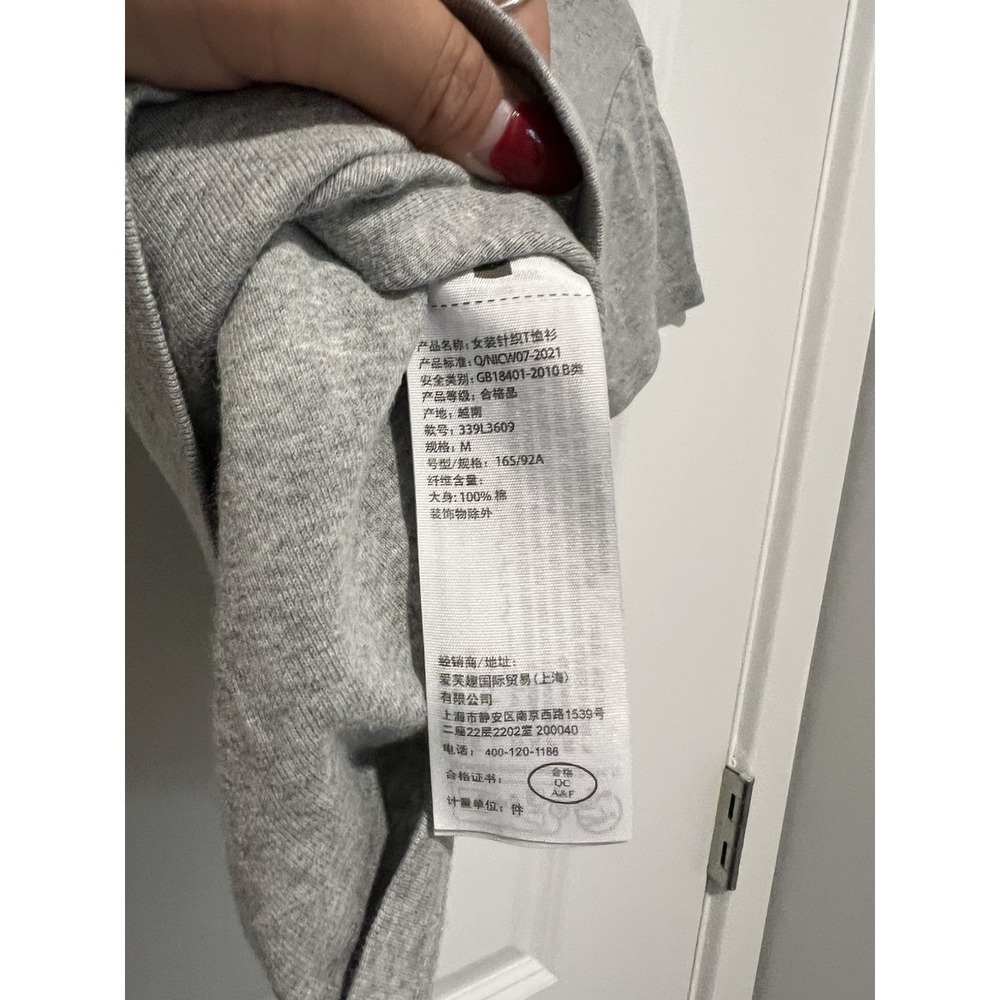 Hollister Cropped Baby Tee Gray Size Medium 100% Cotton Casual - Picture 4 of 5